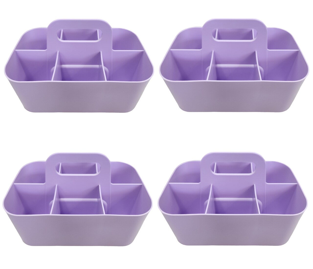 Enjoy Organizer 4 Pack Small Stackable and Portable Simple 6-Compartment Caddy - Made In USA